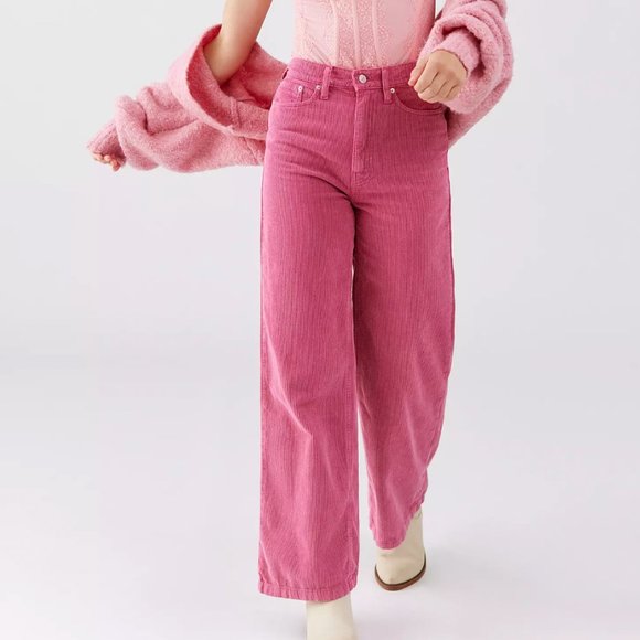 Urban Outfitters Pants - NWT URBAN OUTFITTERS BDG High & Wide Corduroy Pant Pink 26